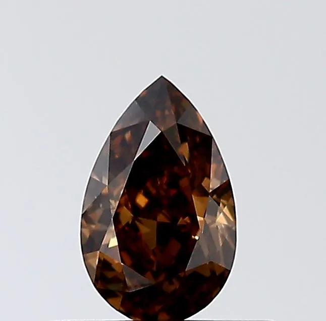0.33ct Pear Natural Diamond (Colour Brown, Clarity VVS1, Cut VG, IGI Certified)
